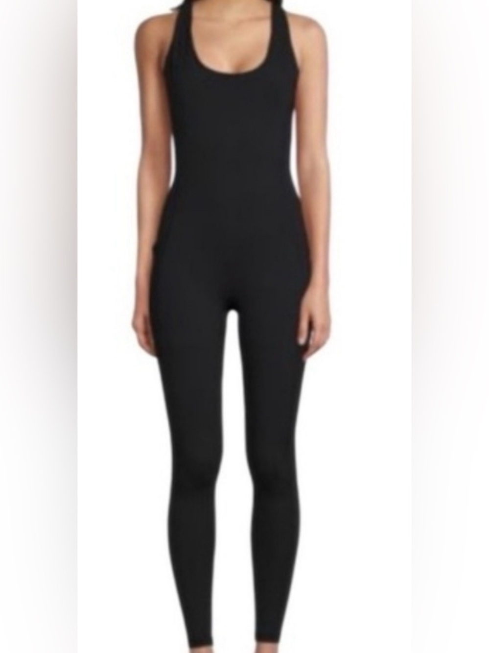 Harmony Balance Sleek Black Sleeveless Fitted Jumpsuit Black XL